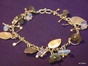 Sterling, Laboradite and Moonstone Bracelet